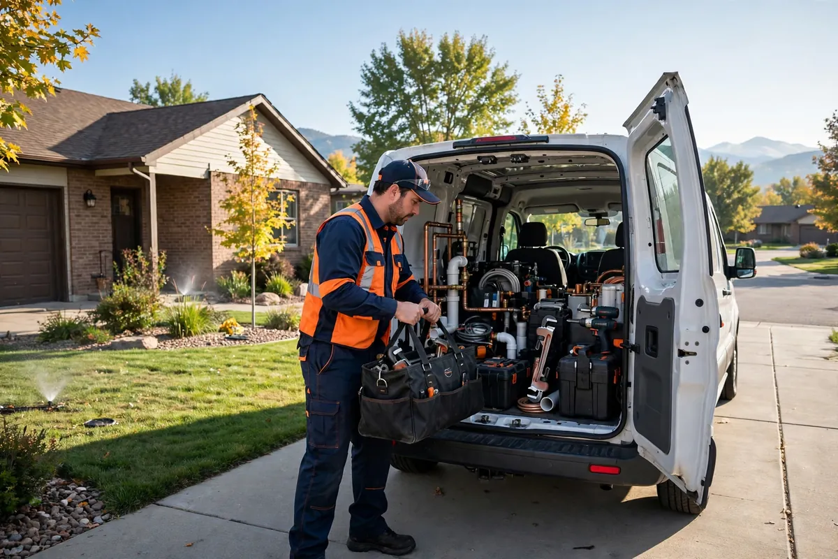 Emergency plumber in Thornton, CO — local plumbing crew and service van serving homes across Thornton, Adams County